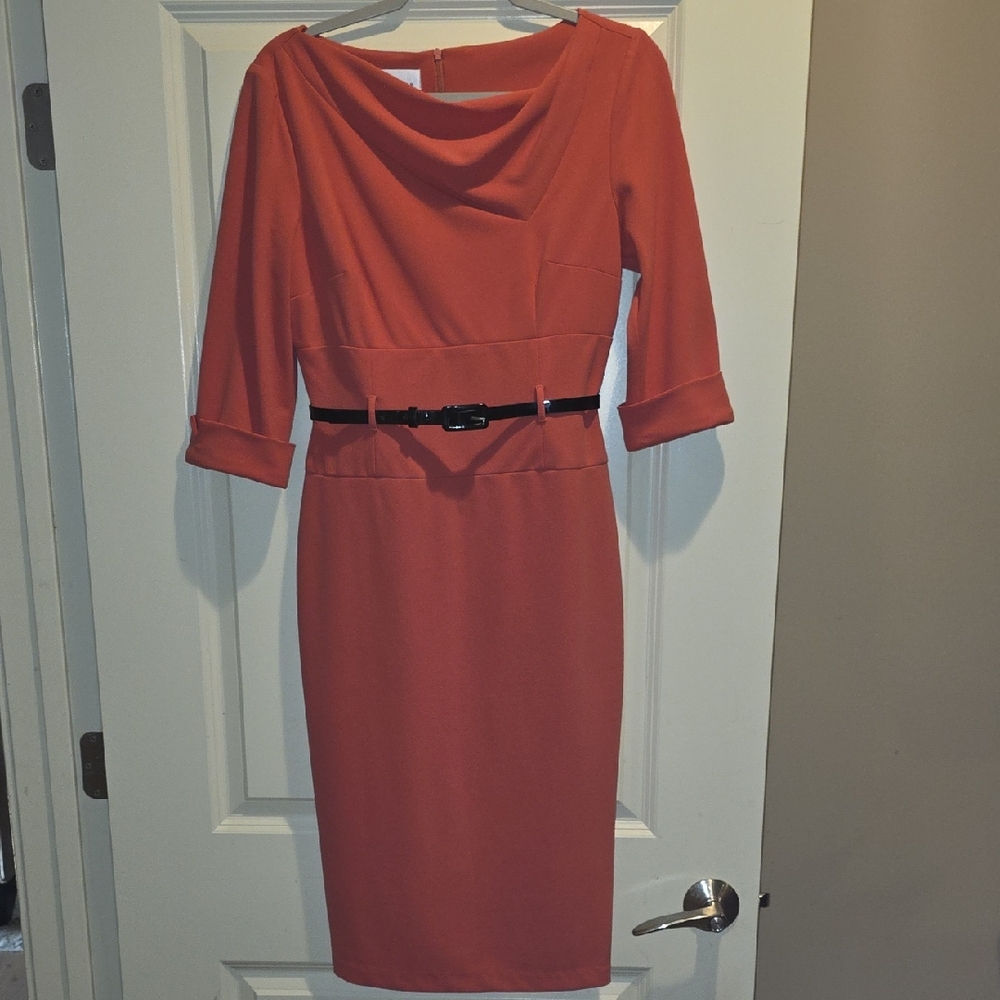Donna Morgan Coral Dress with Belt